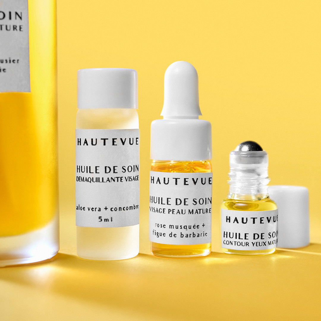 Trio miniatures des huiles de soin